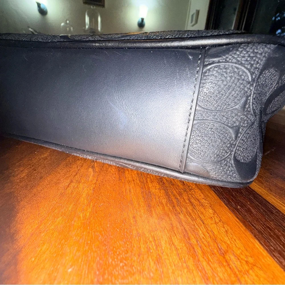 Coach Black Leather heavy duty briefcase Bag